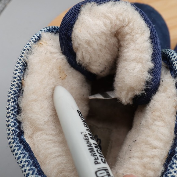 Ugg Boots Big Kids 6 Womens 7.5 Navy Blue Neumel II 2 Tasman 1094529K Flaws - Picture 9 of 13